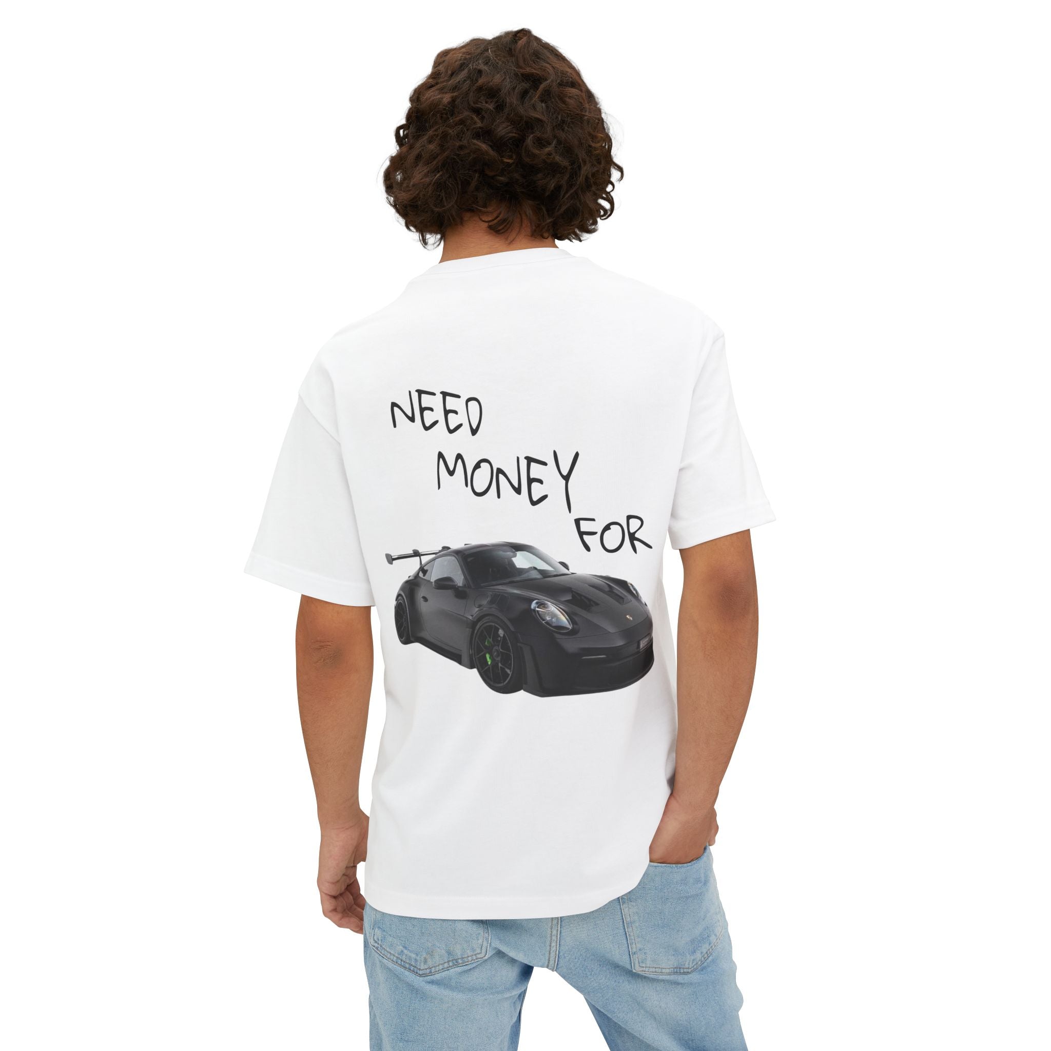 Boxy Tee with "OFFLAND" Minimal Chest Script — Oversized Casual T‑Shirt