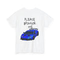 Please ponsor Me Blue Supercar Tee — Funny Racing Sponsor Graphic T-Shirt